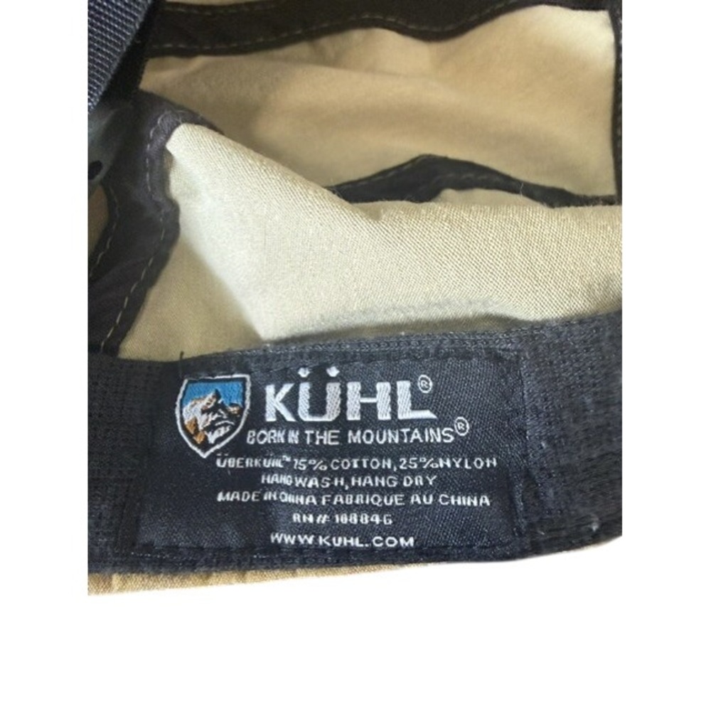 Kuhl Uberkuhl 5 Panel Hat Mens Tan Khaki Cotton Nylon Adjustable Strap Cap EUC - Picture 5 of 6